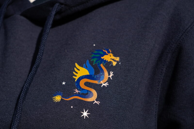 wydruk standardowy DTF smok