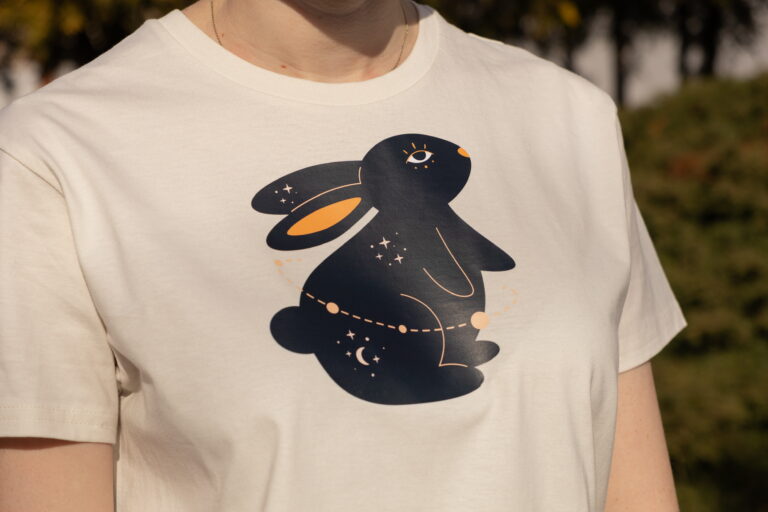 wydruk standardowy DTF królik